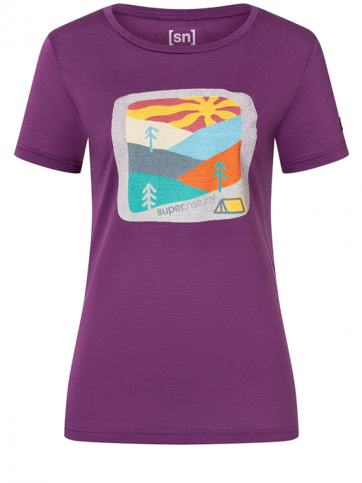 Tricou dama cu merino SN-SUPERNATURAL - W MOUNTAIN ART - Purple Passion/Various [1]
