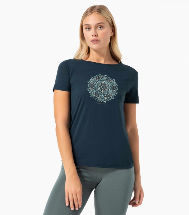 Tricou dama merino SN-SUPERNATURAL - W ORNAMENT - Blueberry/Light Jade [1]