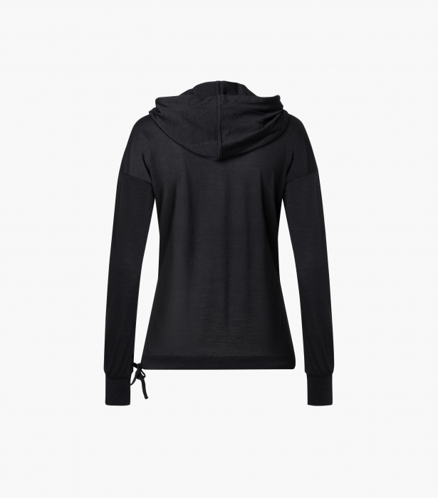 Hanorac dama cu merino SN-SUPERNATURAL - W FUNNEL HOODIE Jet Black [3]