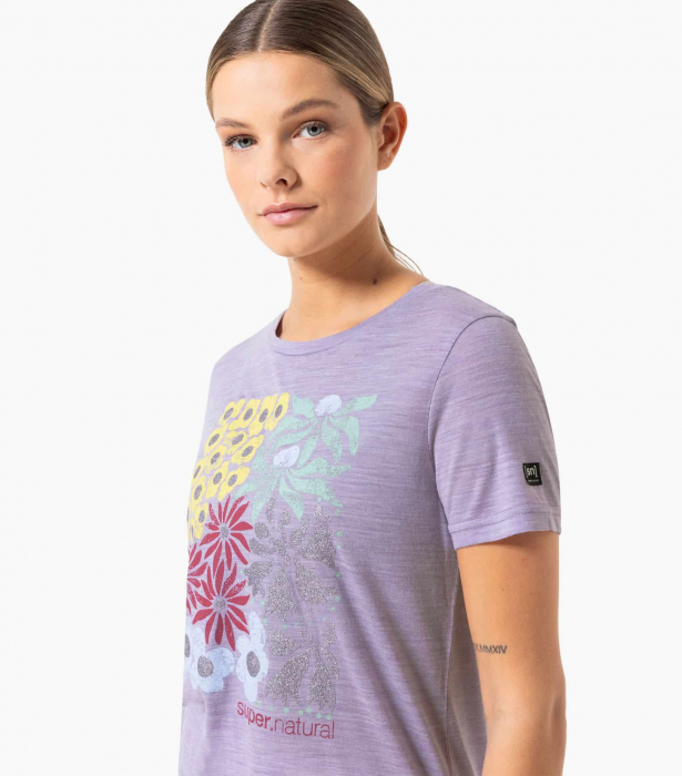 Tricou dama cu merino SN-SUPERNATURAL - W MAT IS - Candy Melange/Various [4]