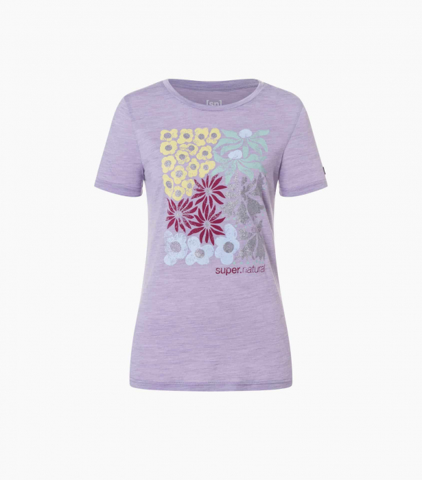 Tricou dama cu merino SN-SUPERNATURAL - W MAT IS - Candy Melange/Various [2]