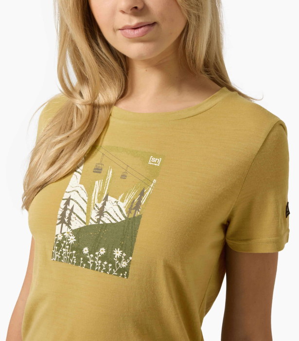 Tricou dama cu merino SN-SUPERNATURAL - W SUMMER GONDOLA TEE - Sahara/Various [3]