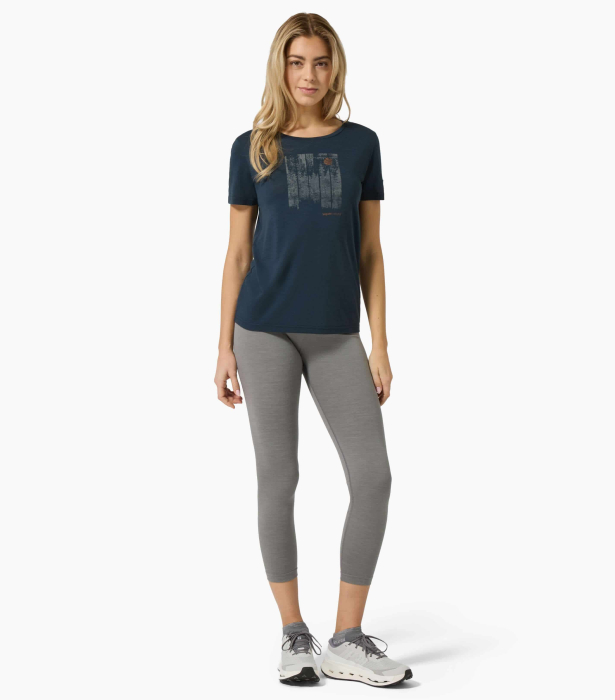 Tricou dama cu merino SN-SUPERNATURAL - W WONDER WALD TEE - Blueberry/Various [3]