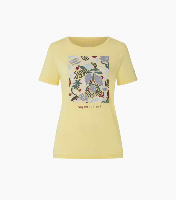 Tricou dama merino SN-SUPERNATURAL - W DOLCE VITA - Chardonnay/Various [4]