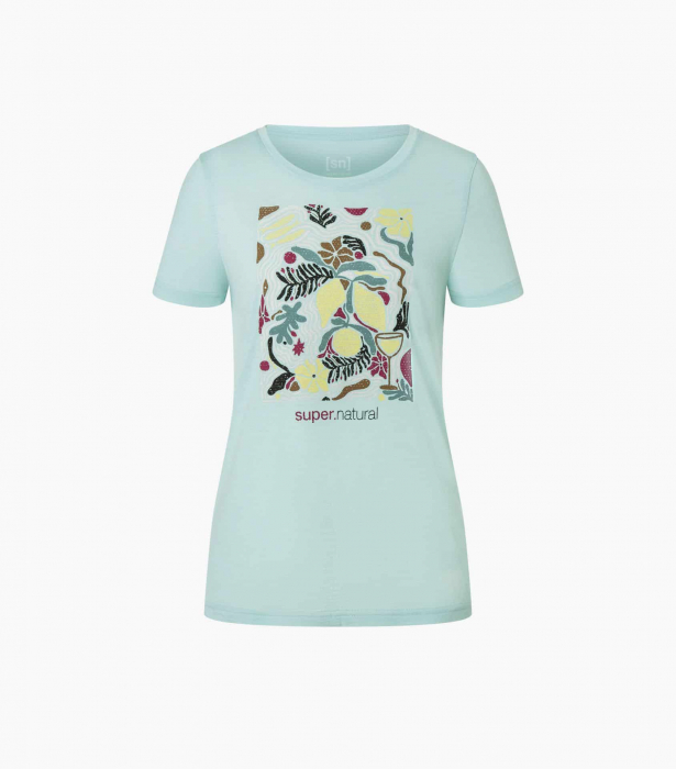 Tricou dama merino SN-SUPERNATURAL - W FLOWER MARKET - Blueberry/Various [7]
