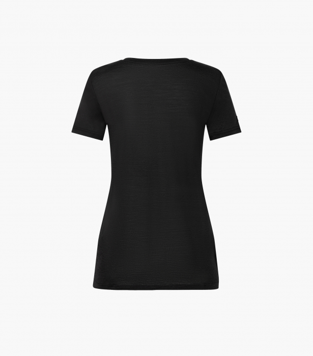 Tricou dama merino SN-SUPERNATURAL - W PREIKESTOLEN CLIFFS - Jet Black/Feather Grey/Silver [3]