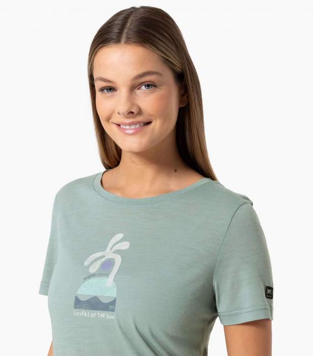 Tricou dama merino SN-SUPERNATURAL - W LITTLE HEARTWOOD - Sangria/Orchid Ice [2]