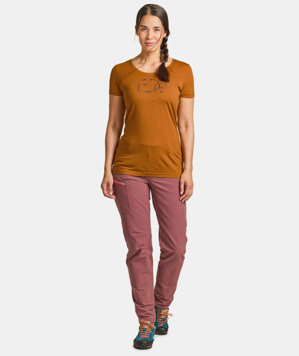 Tricou dama Ortovox 120 COOL TEC LEAF LOGO TS - sly fox [4]