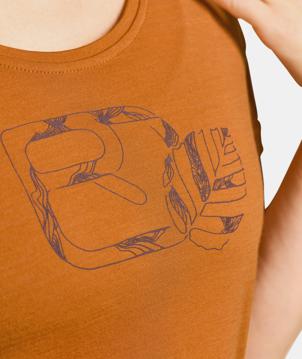 Tricou dama Ortovox 120 COOL TEC LEAF LOGO TS - sly fox [2]