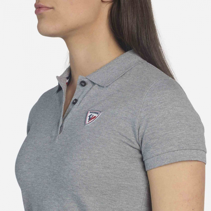 Tricou dama Rossignol W LOGO POLO Heather grey [4]