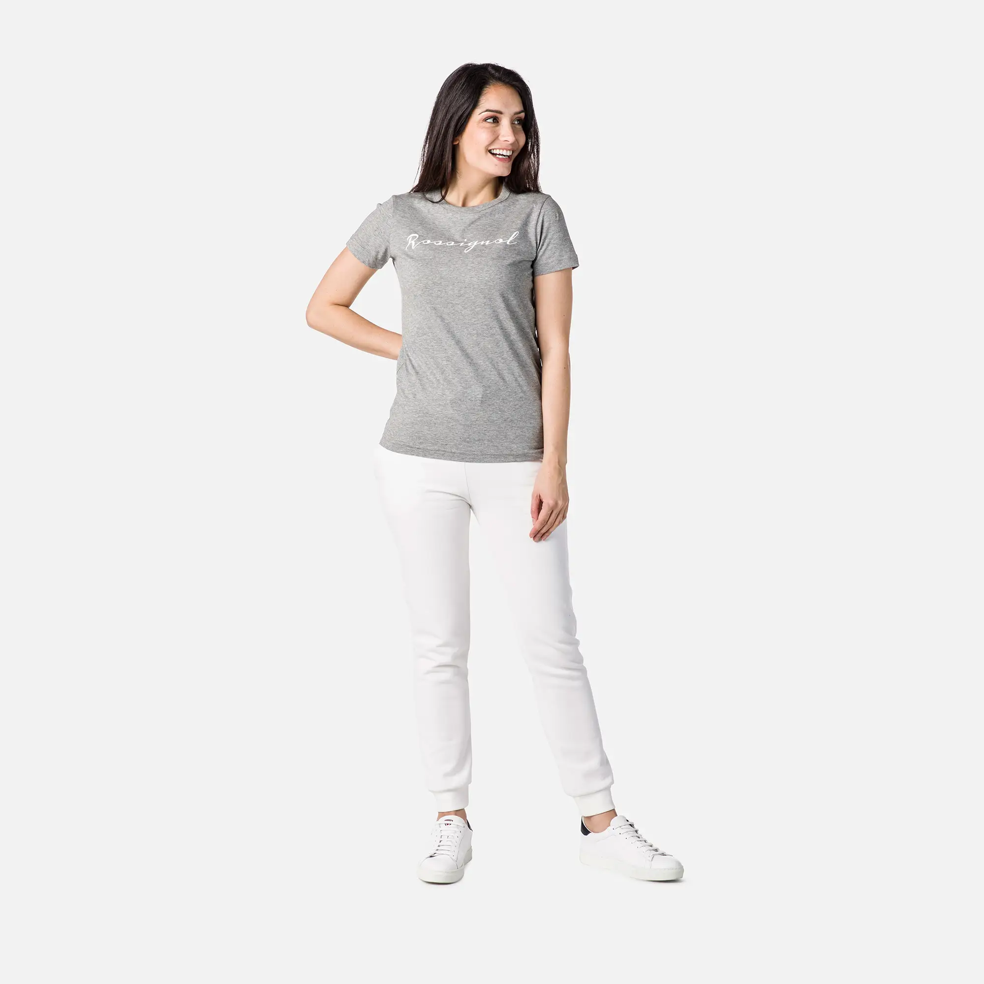Tricou dama Rossignol W LOGO ROSSI TEE Heather grey [4]