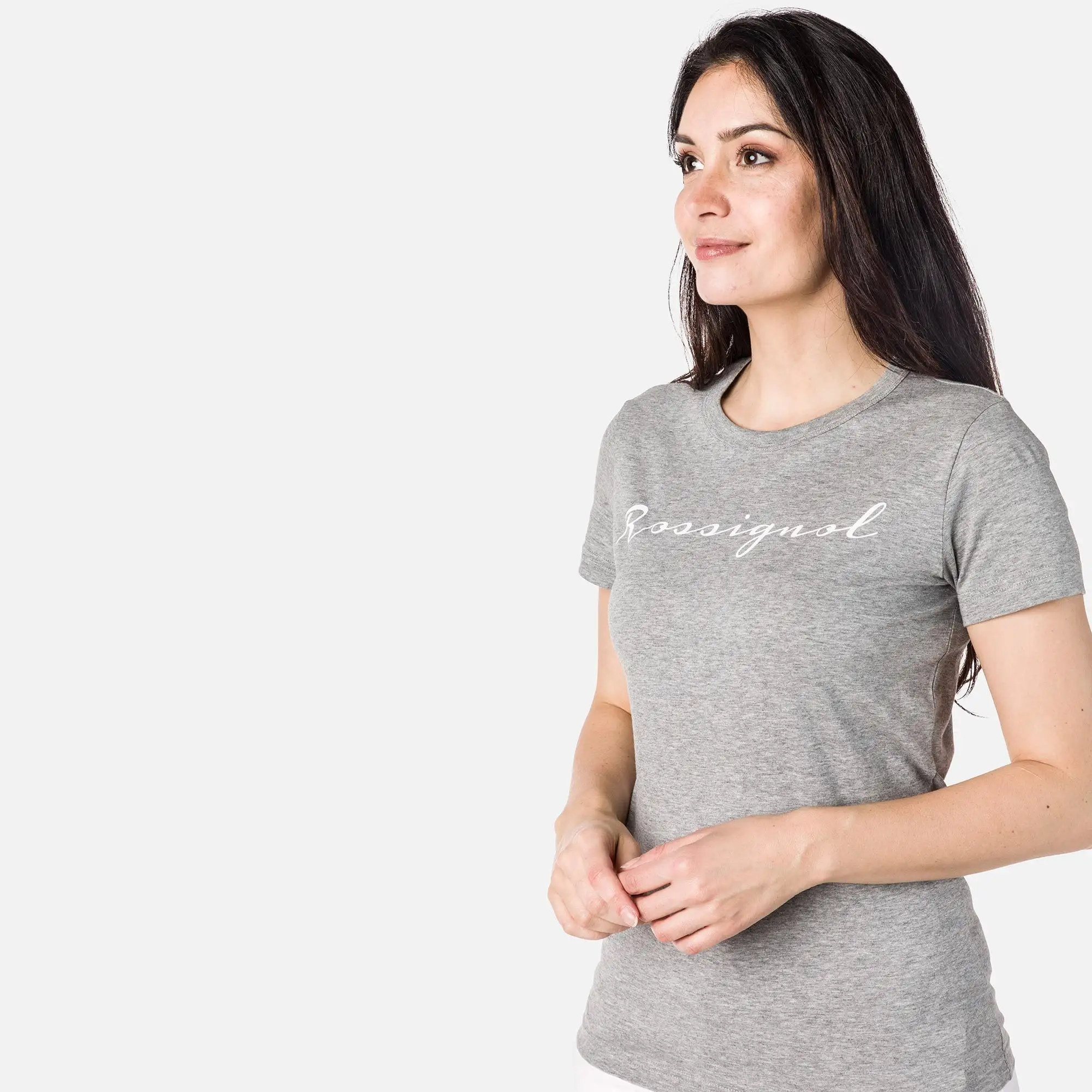 Tricou dama Rossignol W LOGO ROSSI TEE Heather grey [3]