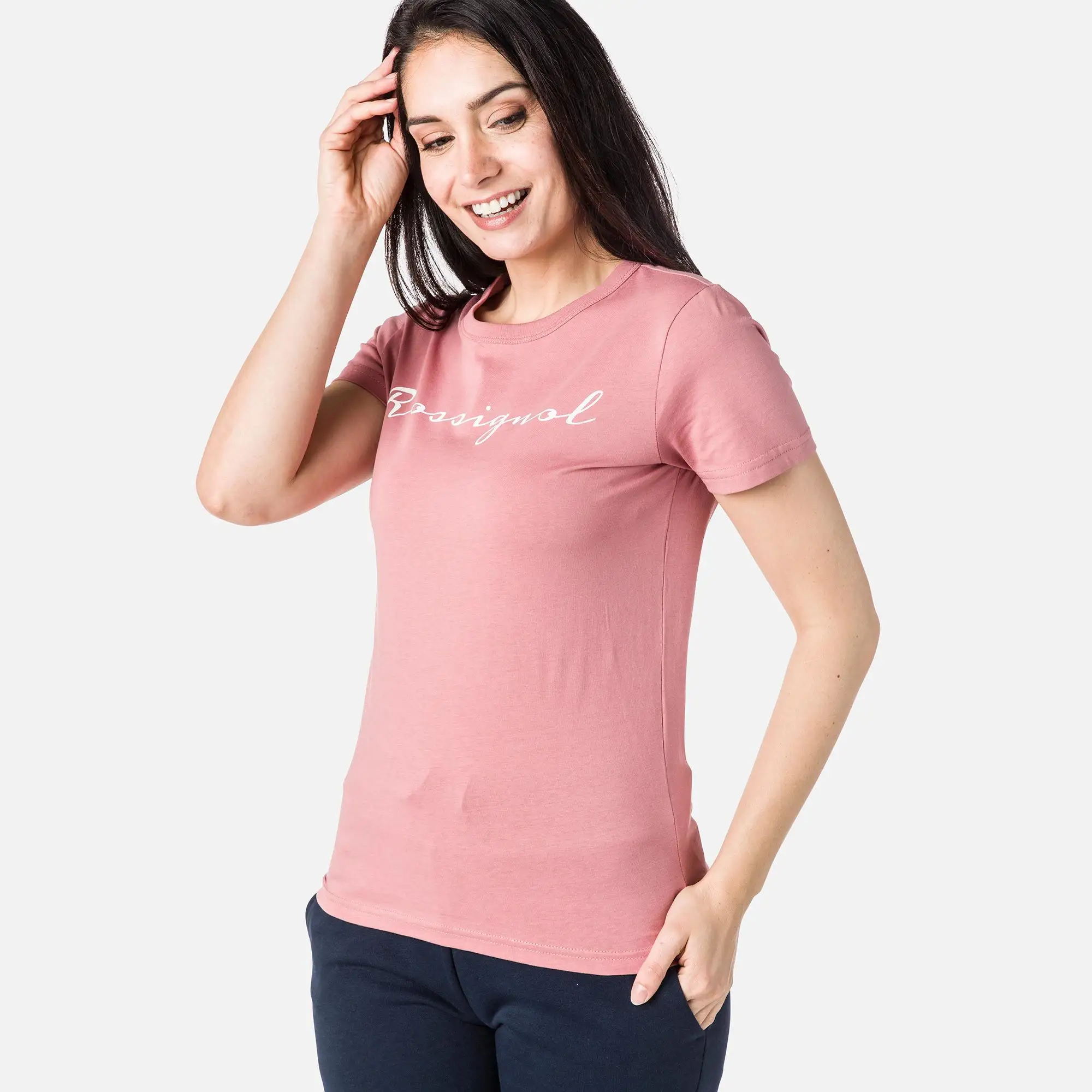 Tricou dama Rossignol W LOGO ROSSI TEE Wallop rose [3]