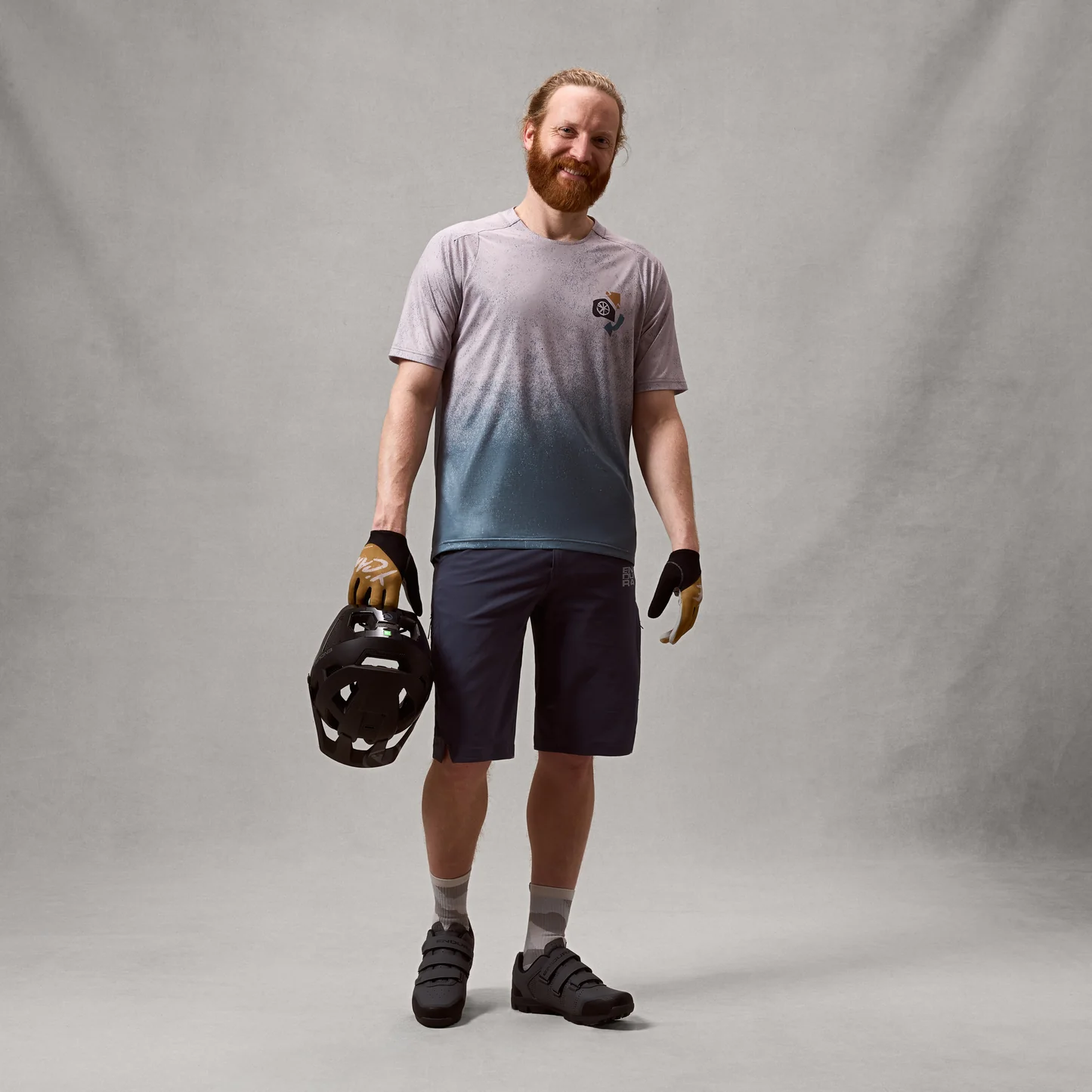 Tricou pentru barbati ENDURA SINGLETRACK S/S PRINT - TITANIUM [2]