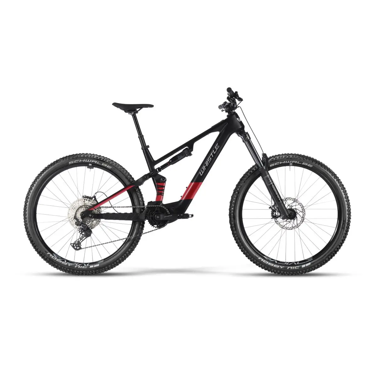 Biciclete - Bicicleta Electrica MTB Full Suspension - WHISTLE AXR CA5.6 Avinox M2S XT 800Wh - Black Red