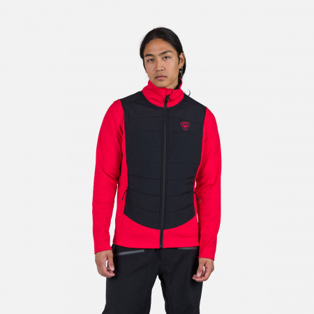 Bluze si Polare - Bluza barbati Rossignol CLASSIQUE HYBRID CLIM FZ Sports red