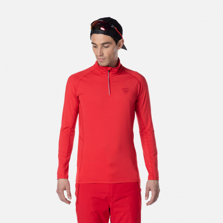 Bluze si Polare - Bluza barbati Rossignol CLASSIQUE 1/2 ZIP Sports red