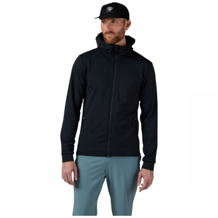 Bluze si Polare - Bluza barbati Rossignol MID LAYER STRETCH HOODIE Black