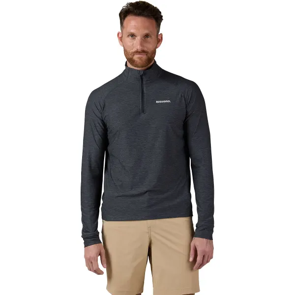 Bluze si Polare - Bluza barbati Rossignol WESTWEG HZ LS TEE Black