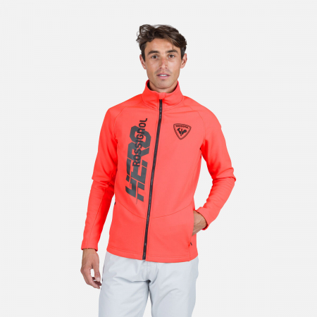 Bluze si Polare - Bluza barbati Rossignol NEW HERO CLASSIQUE CLIM Neon red