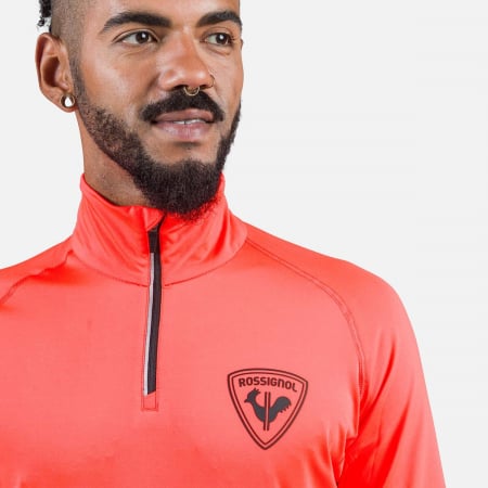 Bluza barbati Rossignol NEW HERO CLASSIQUE HZ Neon red [3]