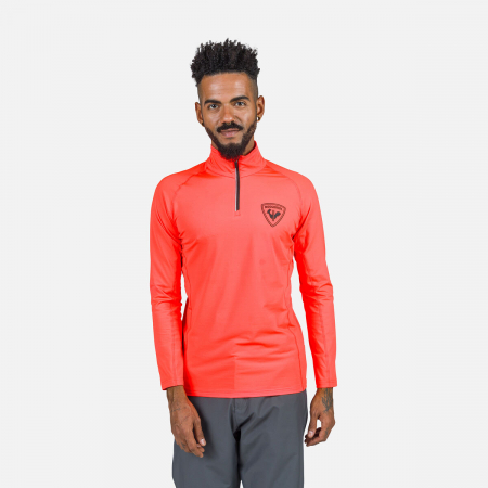 Bluze si Polare - Bluza barbati Rossignol NEW HERO CLASSIQUE HZ Neon red
