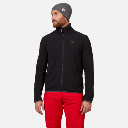 Bluze si Polare - Bluza barbati Rossignol STRAWPILE FLEECE FZ Black