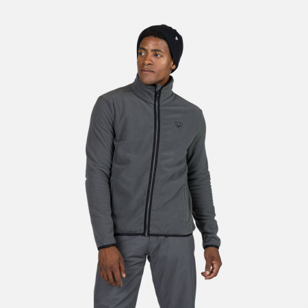 Bluze si Polare - Bluza barbati Rossignol STRAWPILE FLEECE FZ Onyx grey