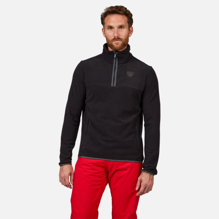 Mid Layere - Bluza barbati Rossignol STRAWPILE FLEECE HZ Black