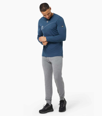 Bluza barbati SN Super.NaturalM HZSG HAUTE ROUTE Ocean Blue/Various [3]