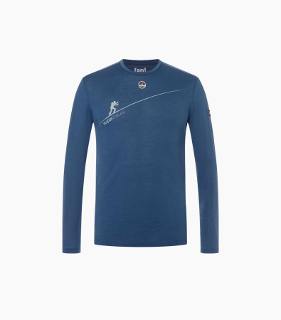 Bluza barbati SN Super.NaturalM HZSG HAUTE ROUTE Ocean Blue/Various [1]