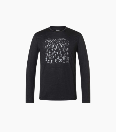 Bluza barbati SN Super.Natural M FREE SKI TICKETS Jet Black/Vapor Grey [1]