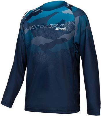Tricouri ciclism - Bluza copii Endura KIDS MT500 JR L/S JERSEY LTD Blue