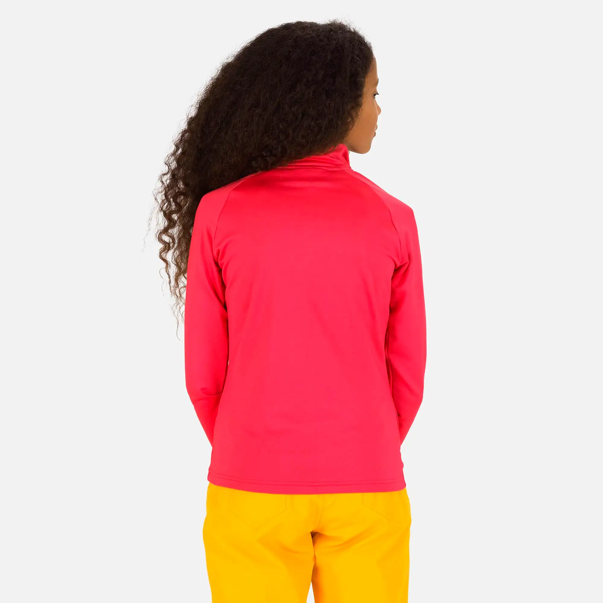 Bluza copii Rossignol GIRL 1/2 ZIP Warm stretch Pink lift [1]