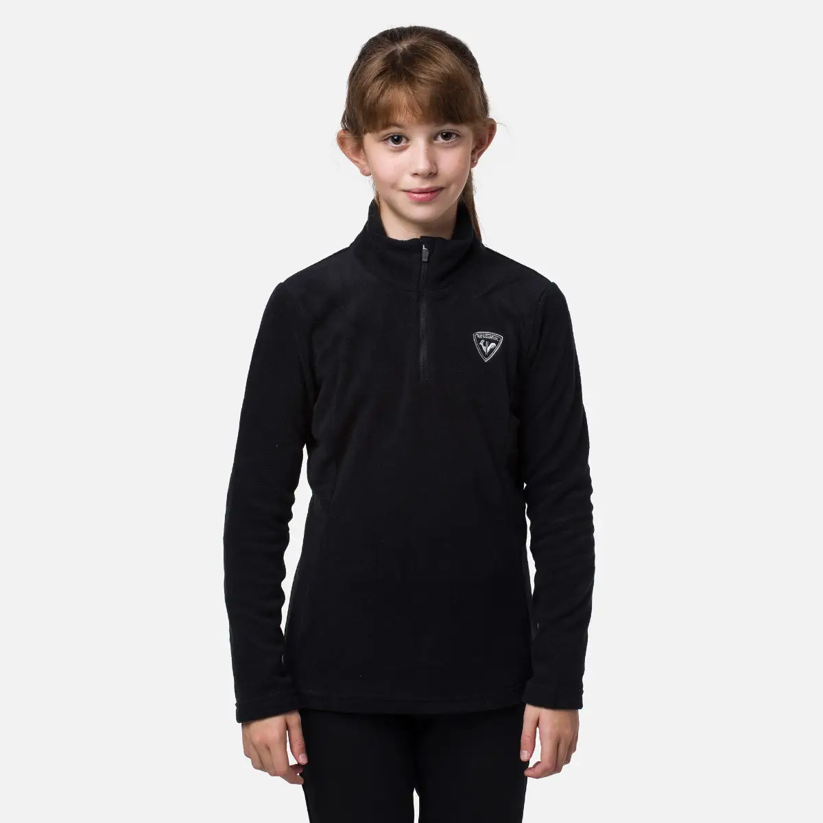 Bluza copii Rossignol GIRL 1/2 ZIP Black [4]