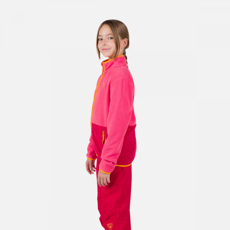 Bluza copii Rossignol JR STRAWPILE FLEECE FZ Tea rose [1]
