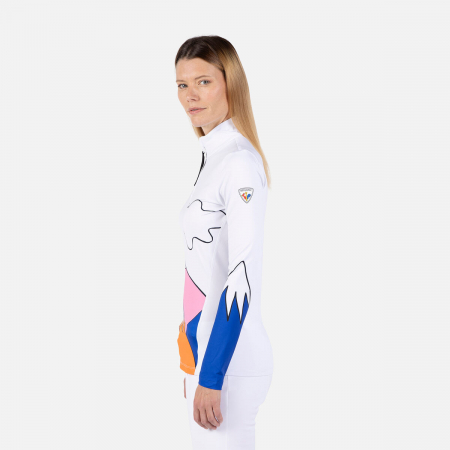 Bluza dama Rossignol JCC W BOOSTER 1/2 ZIP TOP White [1]