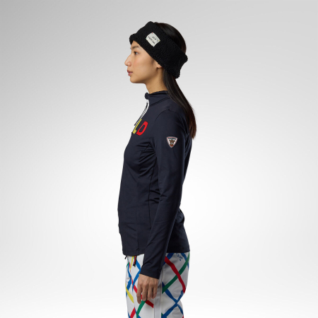 Bluza dama Rossignol JCC W quarter zip first layer Black [2]
