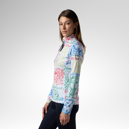 Bluza dama Rossignol JCC W quarter zip first layer Multicolor print [2]