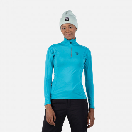 Mid Layere - Bluza dama Rossignol W CLASSIQUE 1/2 ZIP Nigara