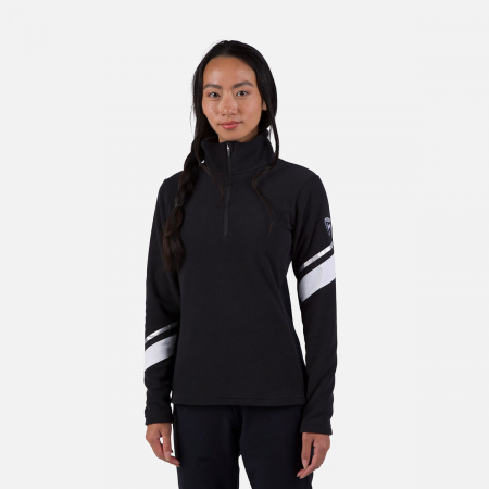 Mid Layere - Bluza dama Rossignol W STRAWPILE FLEECE HZ Black