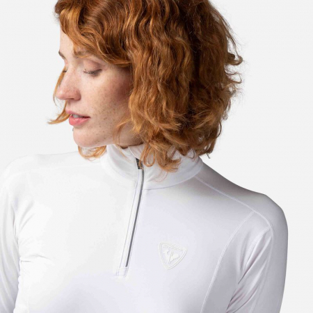 Bluza dama Rossignol W CLASSIQUE 1/2 ZIP Alb [5]