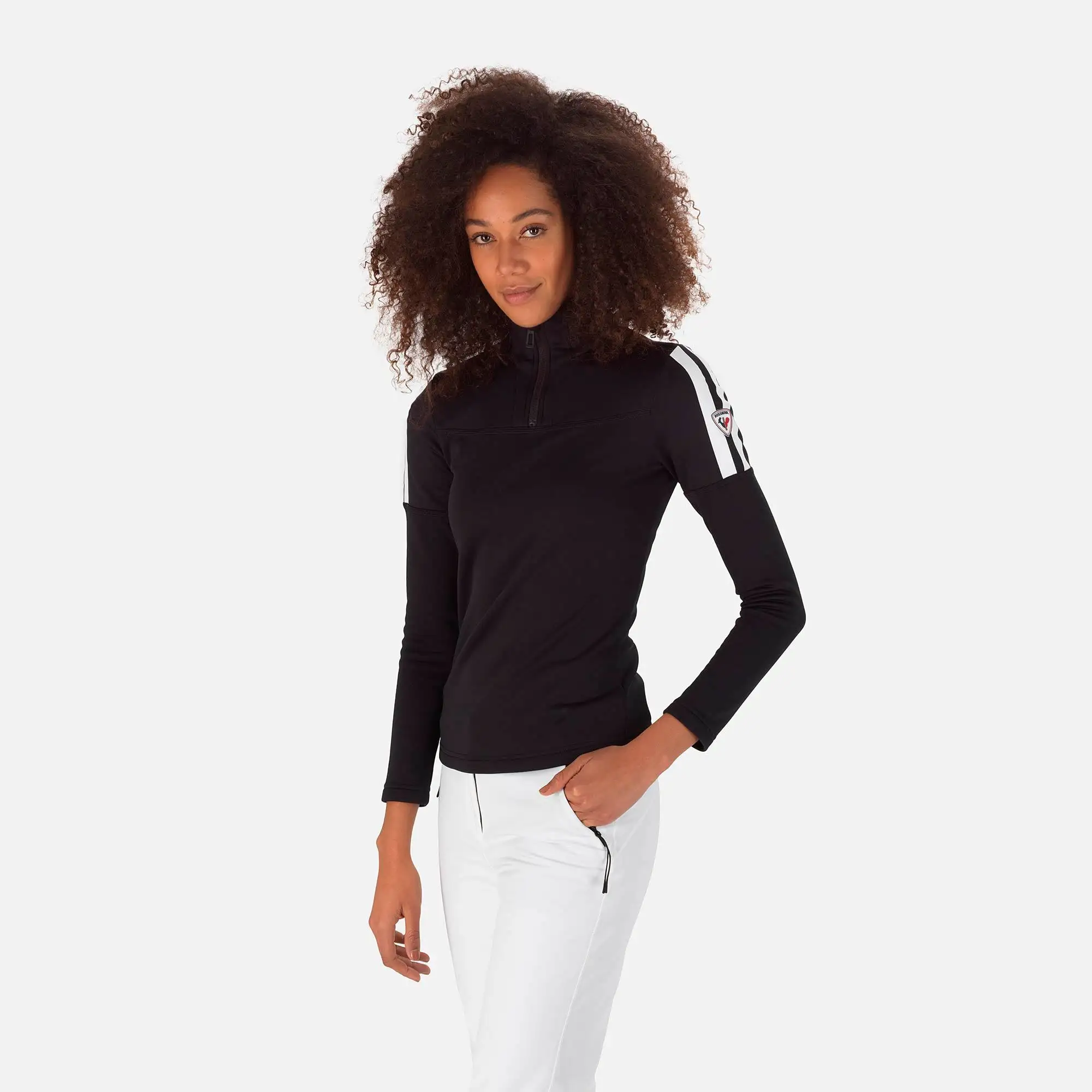 Bluza dama Rossignol W EXPERIENCE 1/2 Zip Black [0]