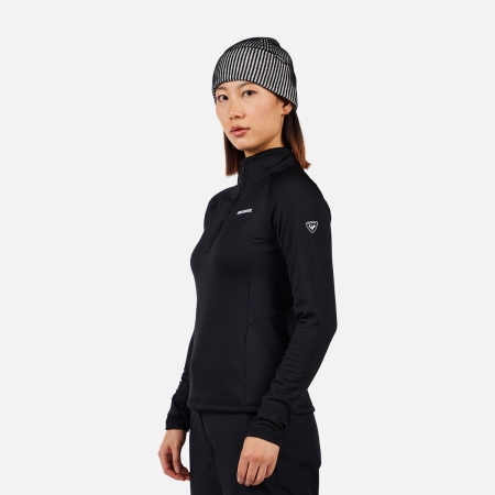 Bluza dama Rossignol W blackside mix hz fleece Black [1]