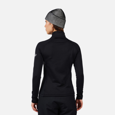 Bluza dama Rossignol W blackside mix hz fleece Black [2]