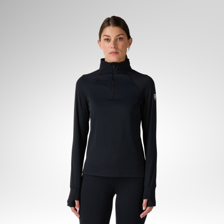 Mid Layere - Bluza dama Rossignol W half zip first layer Black