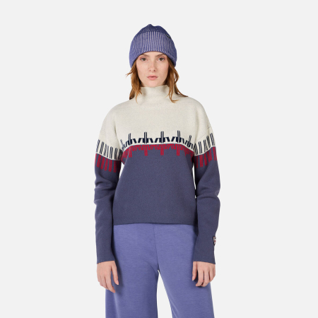 Bluze si Polare - Pulover dama Rossignol PATTERNED TN True Night Blue