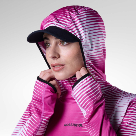 Bluza dama Rossignol WESTWEG SUN Hoodie - Electric Fuchsia Line Fogg [3]