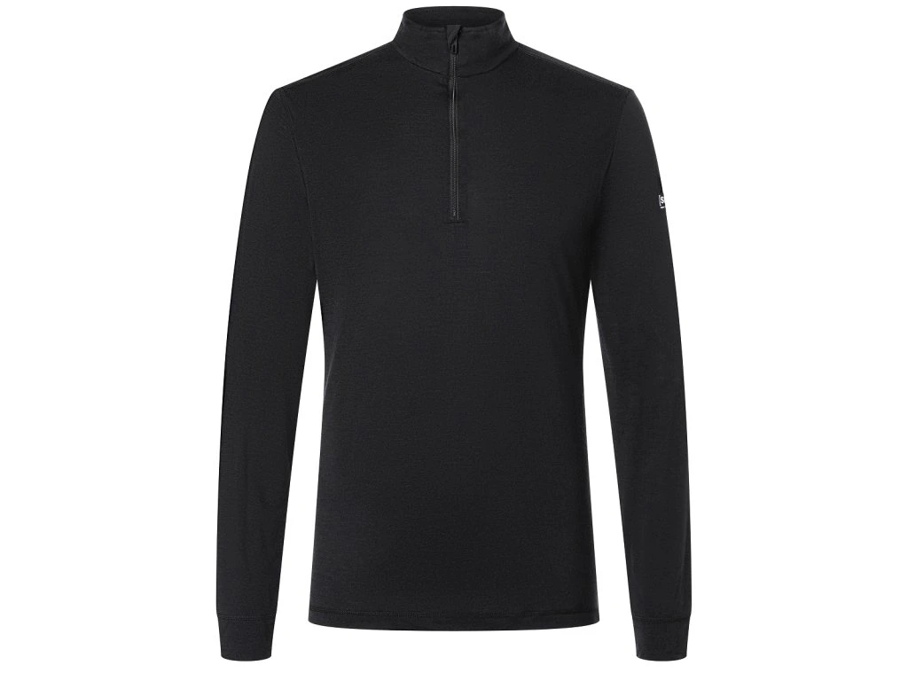 Barbati - Bluza de corp barbati SN Super.Natural M TUNDRA175 LS ZIP 1/4 Jet Black