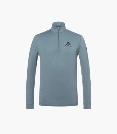Bluza de corp barbati SN Super.Natural M TUNDRA175 LS TONI ZIP 1/4 STORMY WEATHER/BLUEB [3]